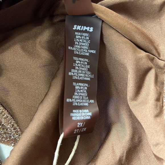 Skims Glitter Monokini Swimsuit in Jasper Size 2X - Picture 9 of 9